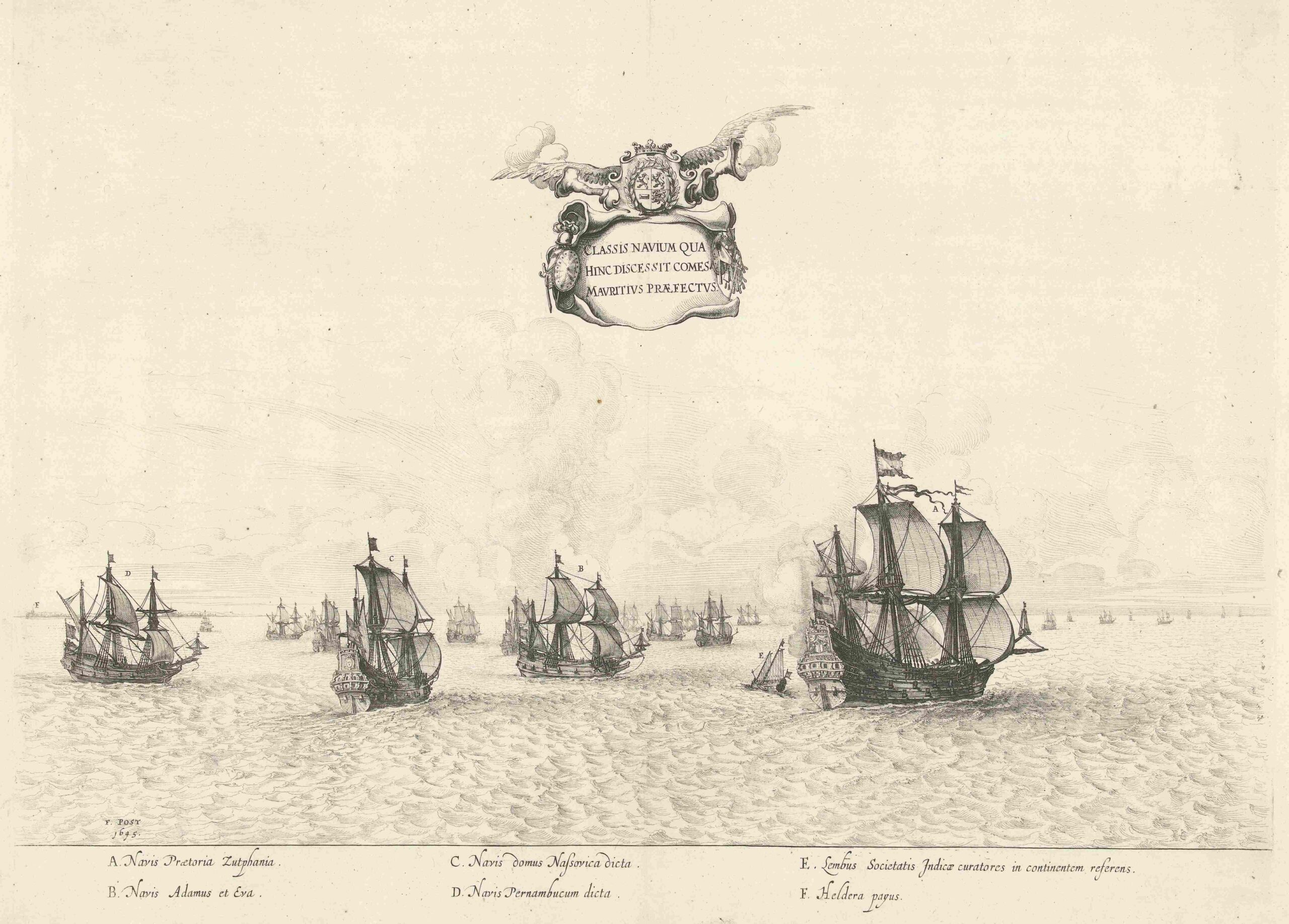 Johan Maurits sails for Dutch Brasil 1636